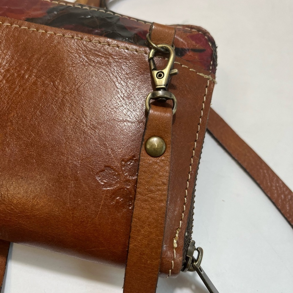 PATRICIA NASH Crossbody Bag Leather Floral Adjustable Strap - Picture 15 of 16